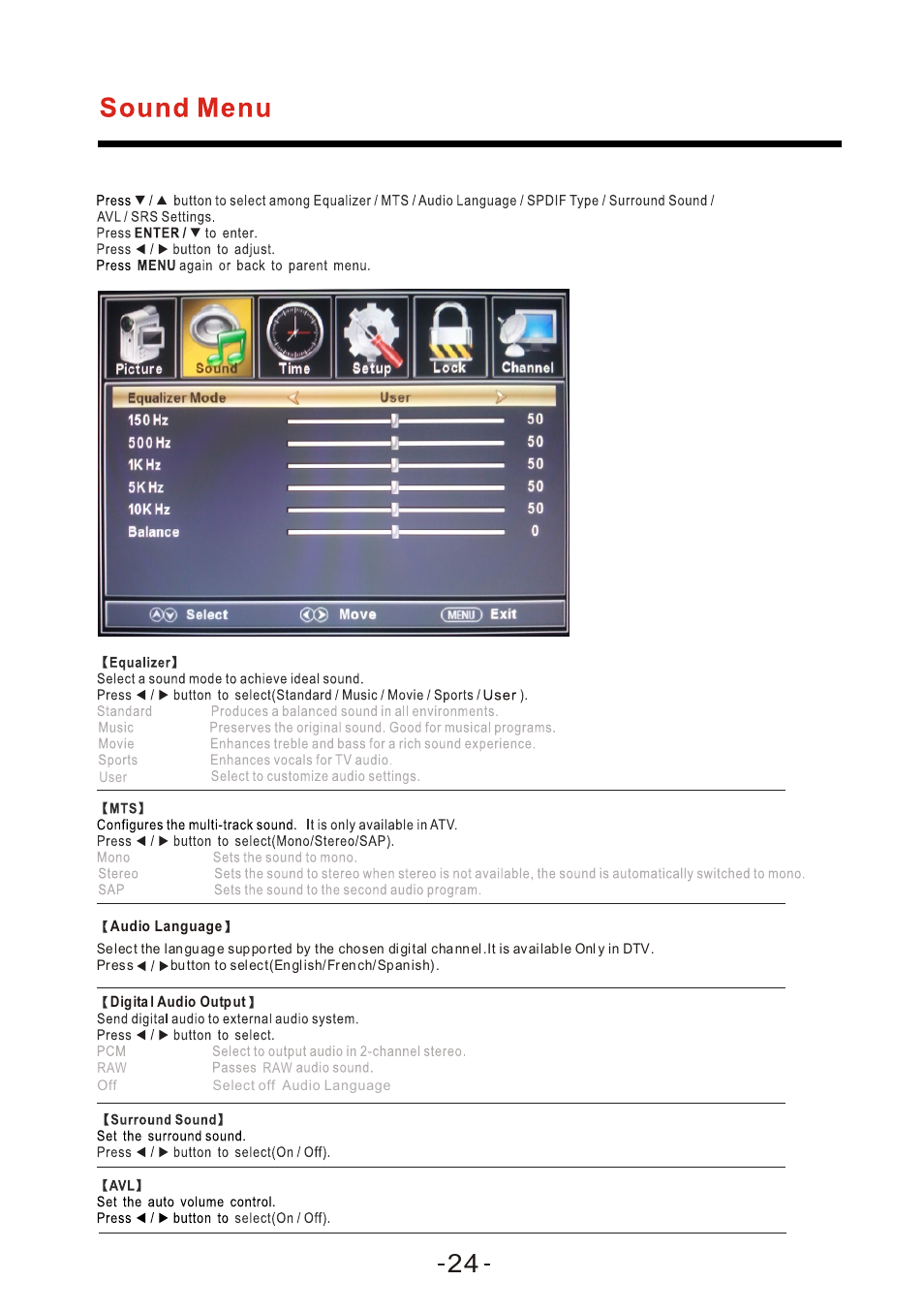 页 12 | Curtis PLED2402A-B User Manual | Page 25 / 41