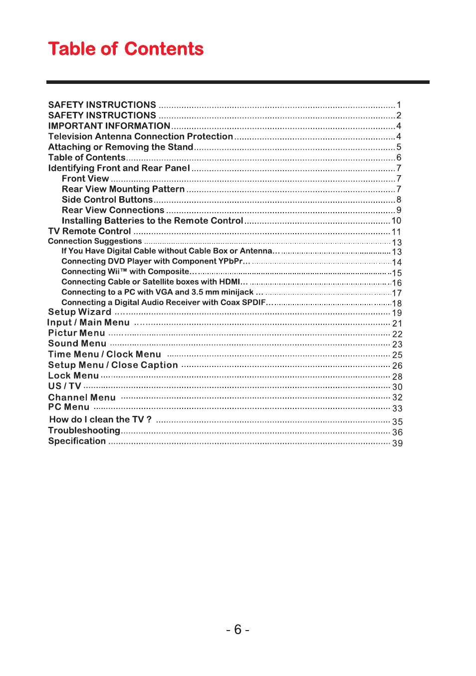Curtis PLED2402A-B User Manual | Page 7 / 41