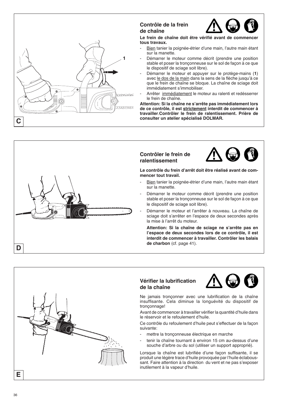 Dolmar ES-153 A User Manual | Page 36 / 68