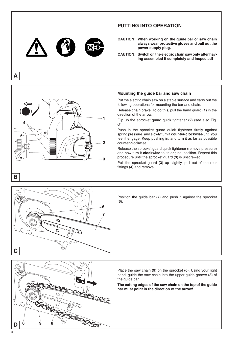 Ab c d | Dolmar ES-153 A User Manual | Page 8 / 68