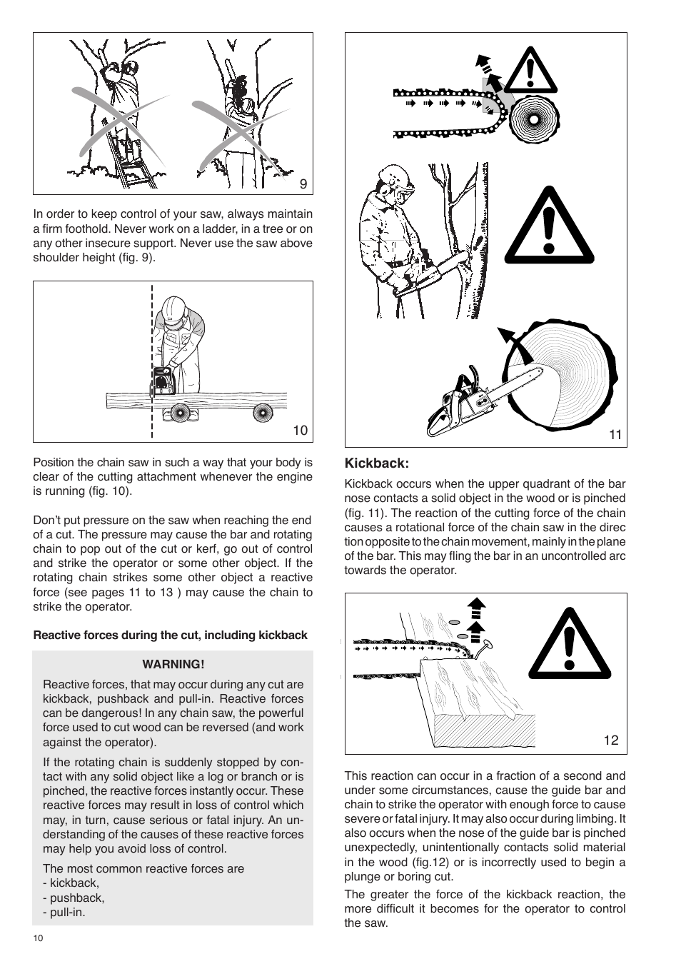 Dolmar Gasoline Chain Saws PS-421 User Manual | Page 10 / 48