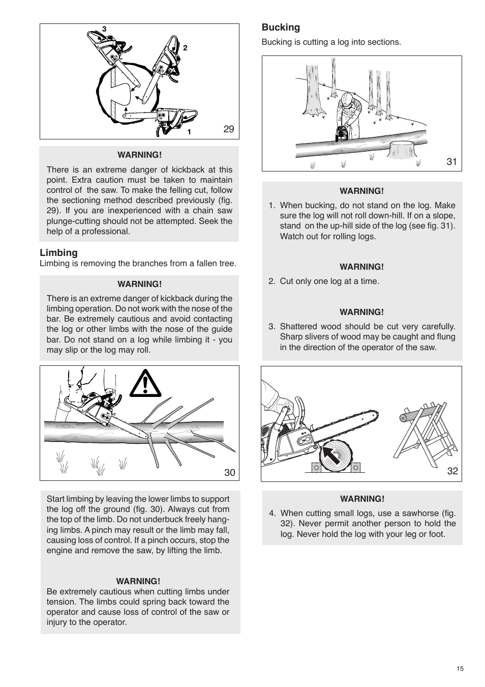 Dolmar Gasoline Chain Saws PS-421 User Manual | Page 15 / 48