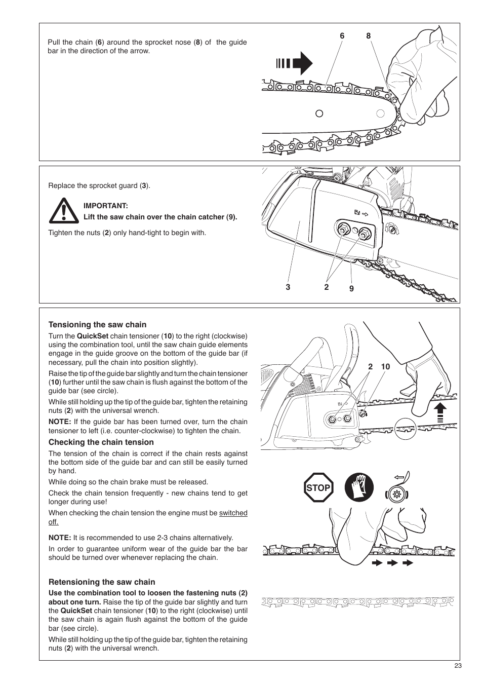 Dolmar Gasoline Chain Saws PS-421 User Manual | Page 23 / 48