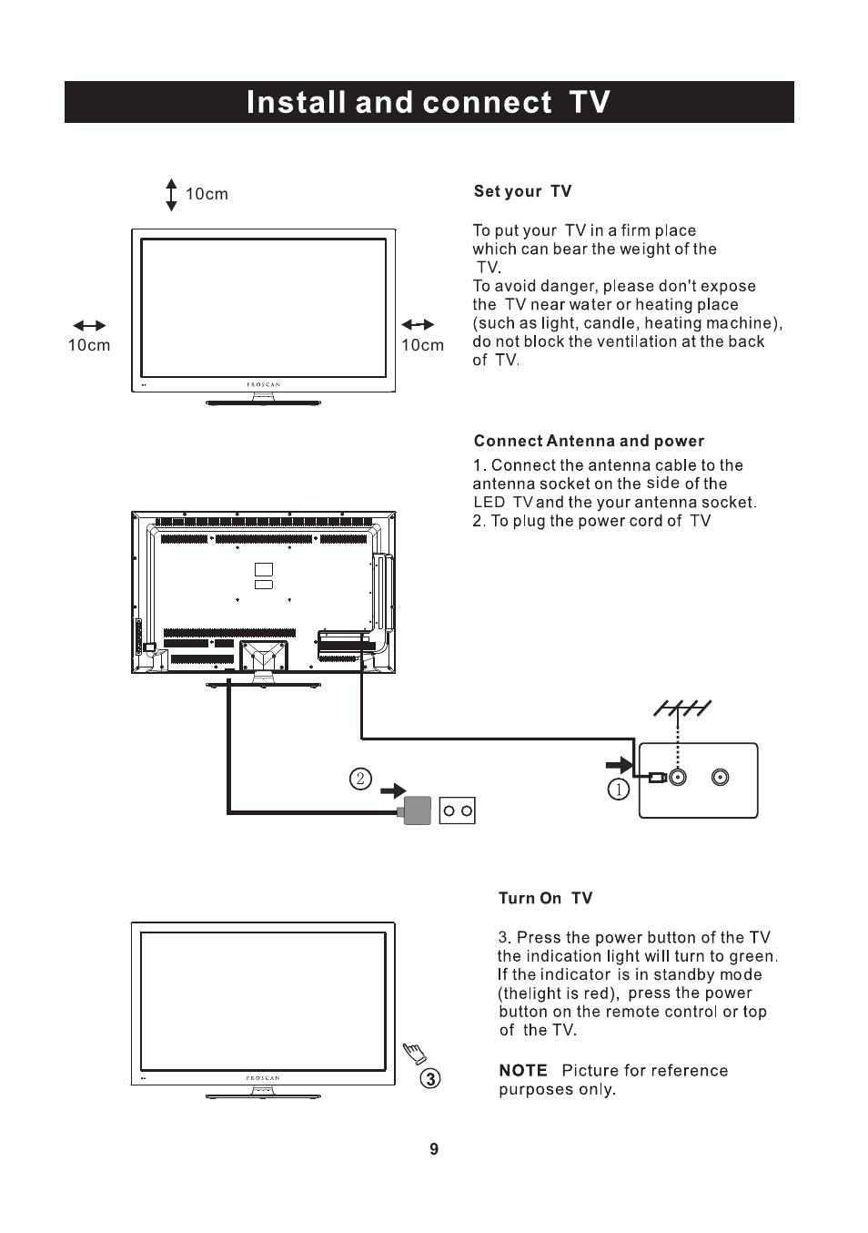 页 10 | Curtis PLED4274A-B User Manual | Page 10 / 28