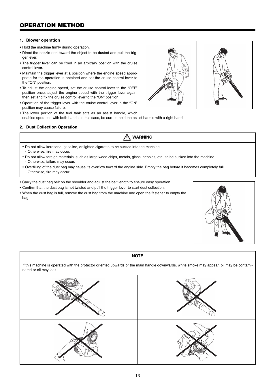 Operation method | Dolmar PB-250.4 User Manual | Page 13 / 60