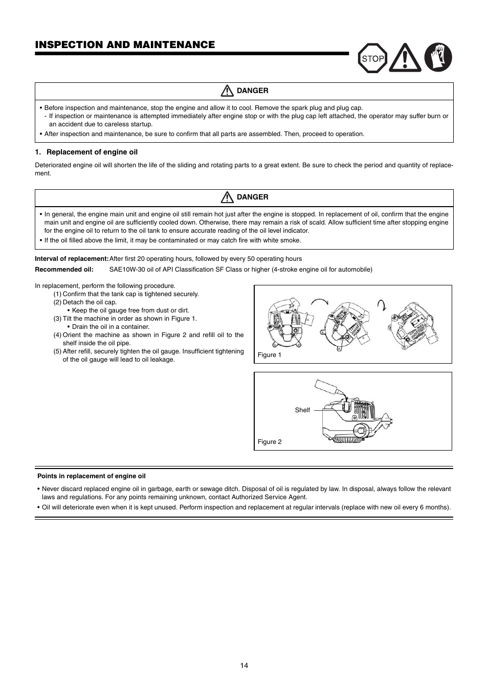 Inspection and maintenance | Dolmar PB-250.4 User Manual | Page 14 / 60