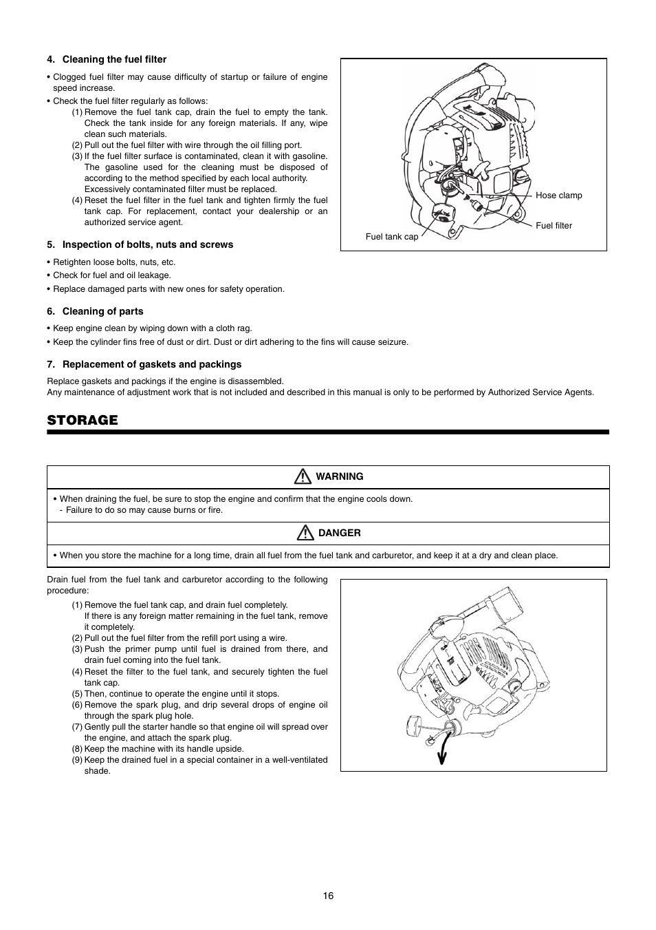 Storage | Dolmar PB-250.4 User Manual | Page 16 / 60