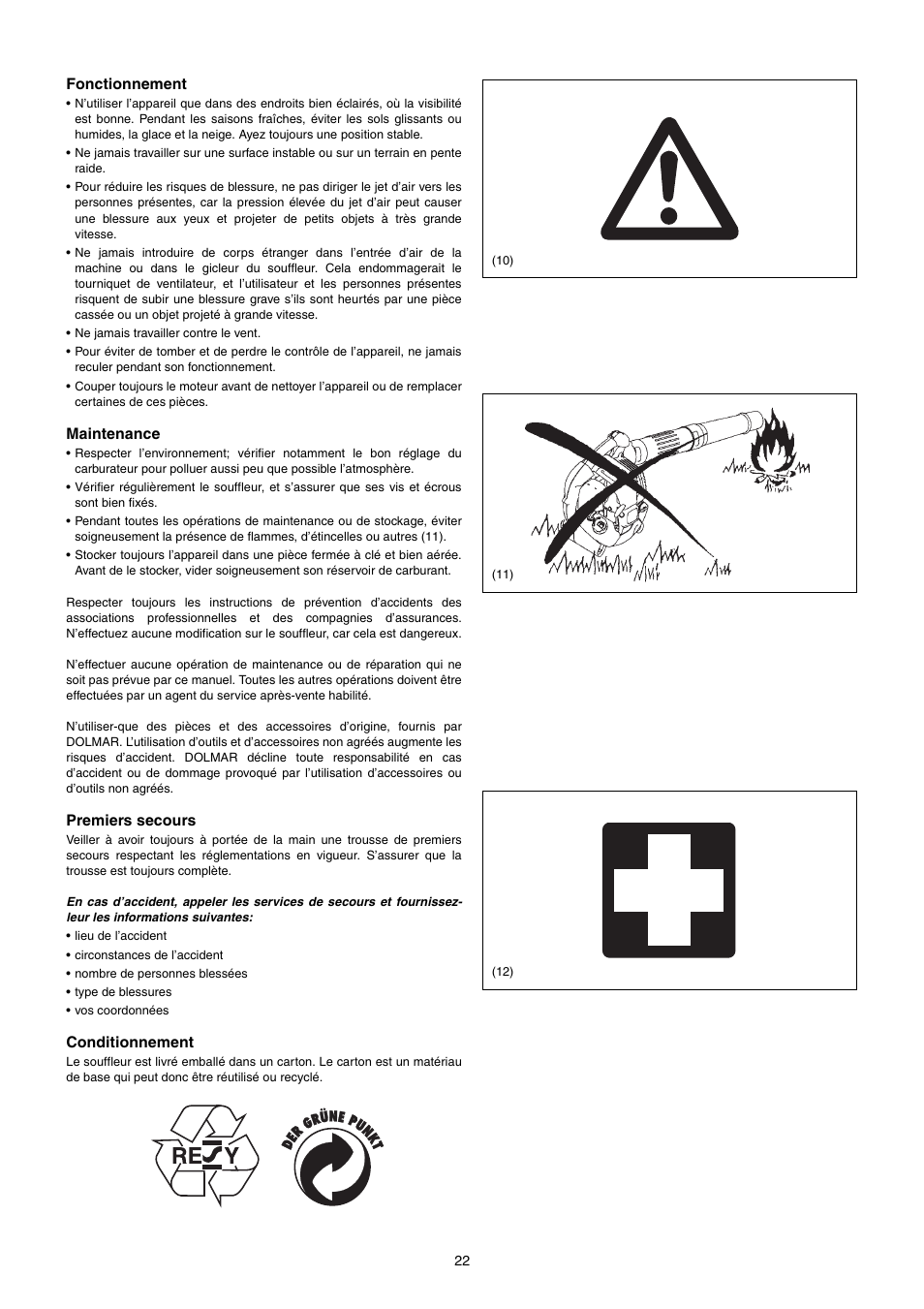 Dolmar PB-250.4 User Manual | Page 22 / 60