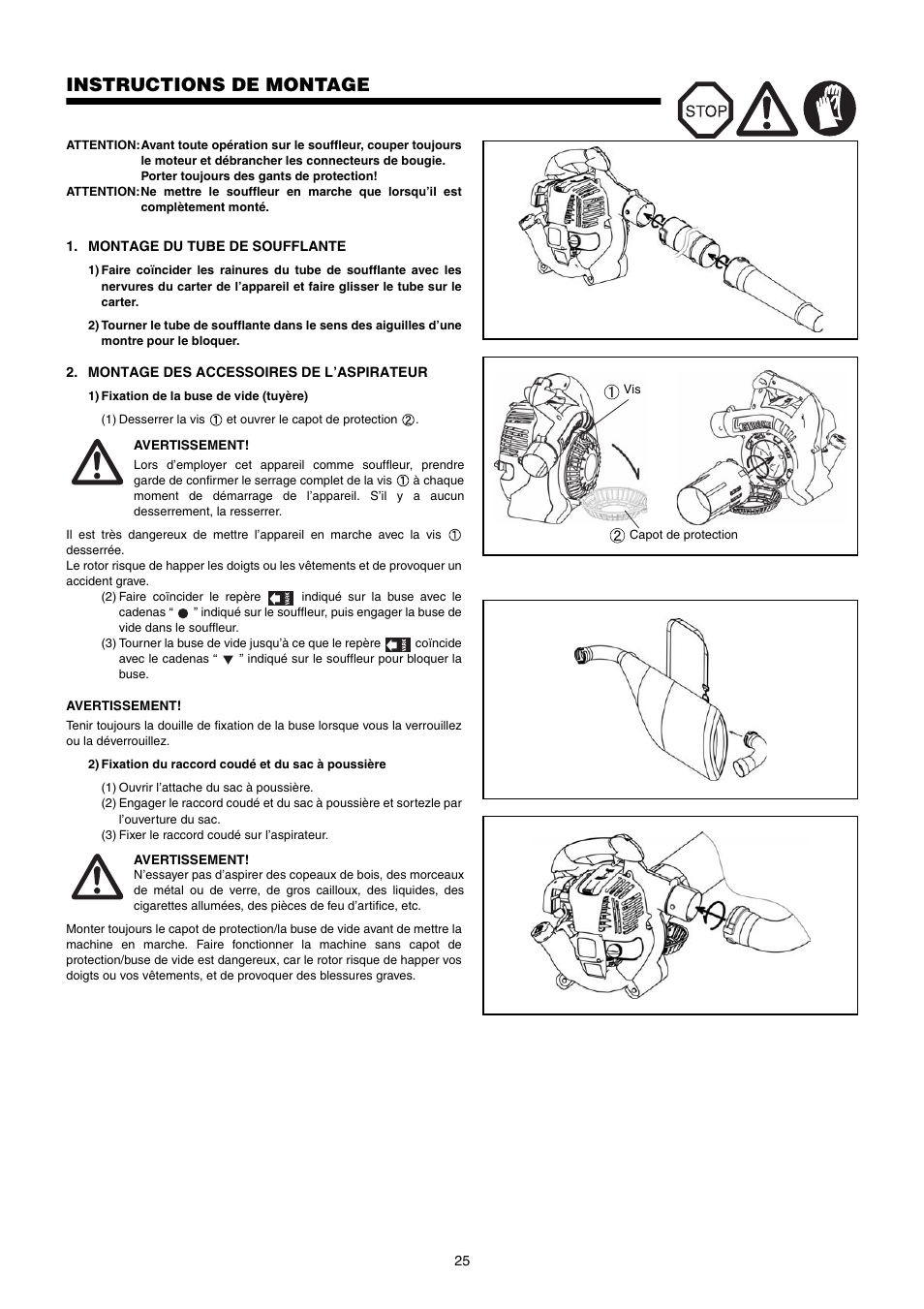 Instructions de montage | Dolmar PB-250.4 User Manual | Page 25 / 60