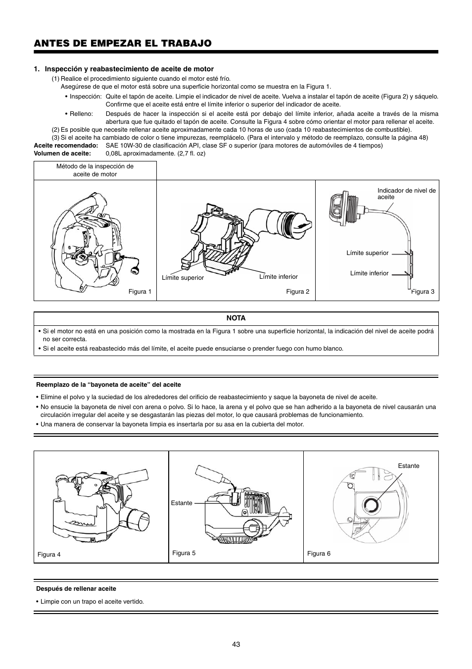 Antes de empezar el trabajo | Dolmar PB-250.4 User Manual | Page 43 / 60