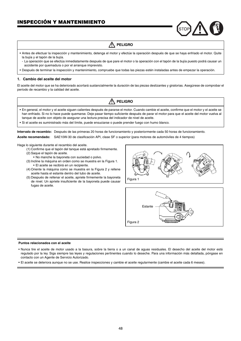 Inspección y mantenimiento | Dolmar PB-250.4 User Manual | Page 48 / 60