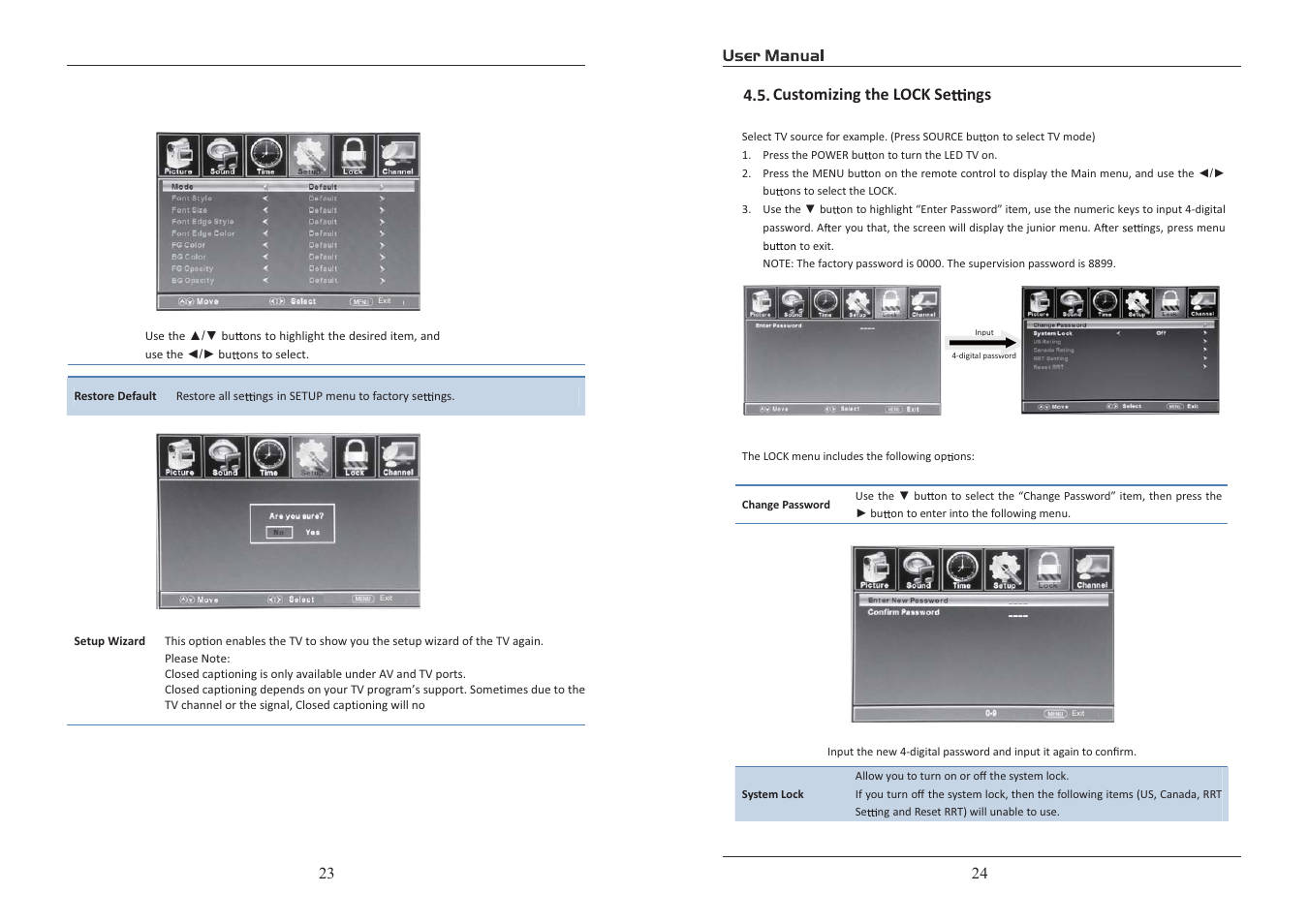 Customizing the lock se ngs | Curtis PLED5529A-D User Manual | Page 13 / 18