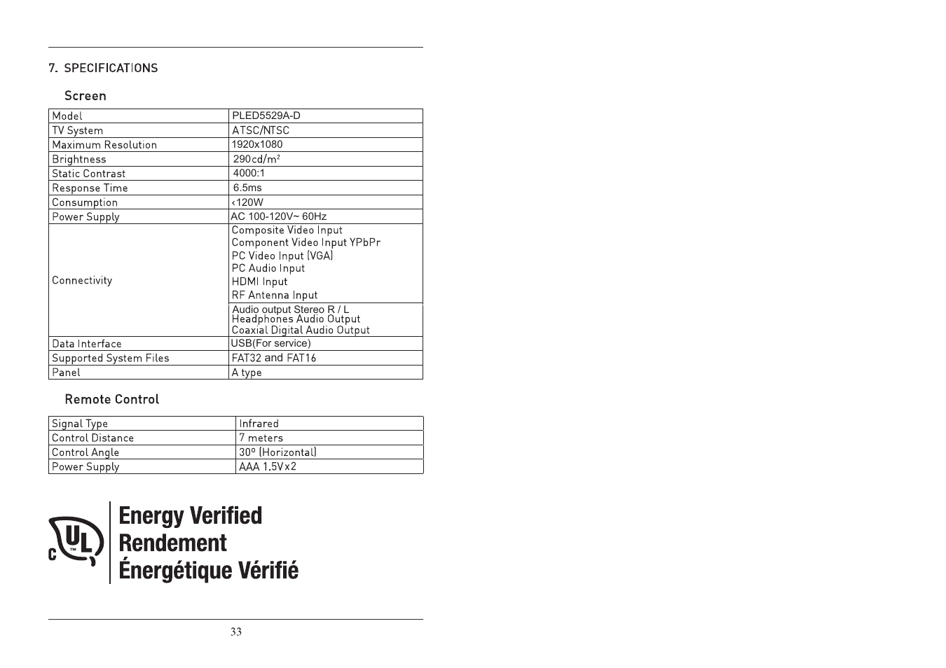Curtis PLED5529A-D User Manual | Page 18 / 18