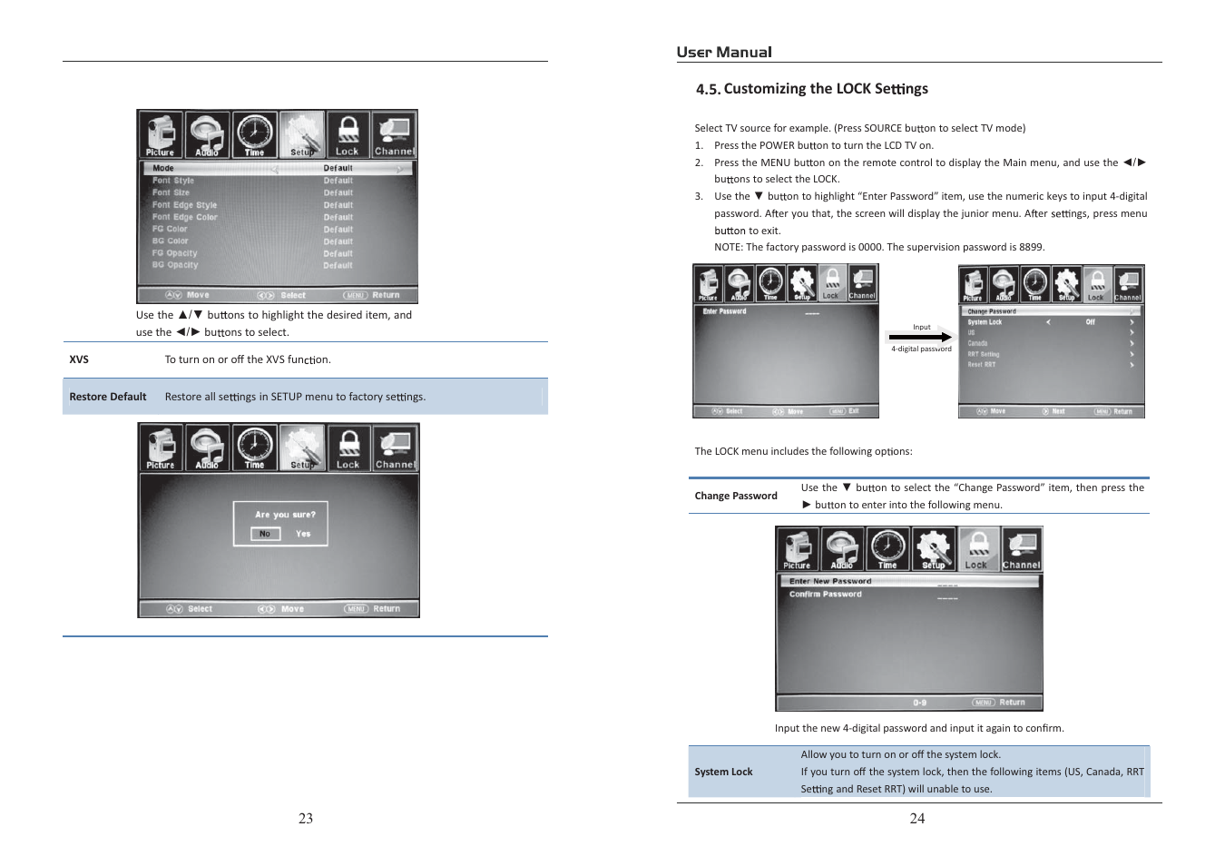 Customizing the lock se ngs | Curtis PLEDV1948A User Manual | Page 13 / 23