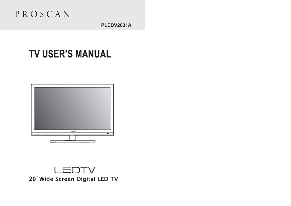 Curtis PLEDV2031A User Manual | 22 pages