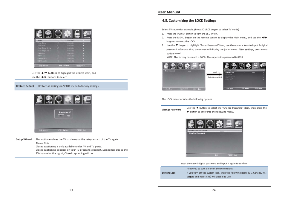 Customizing the lock se ngs | Curtis PLEDV2031A User Manual | Page 13 / 22