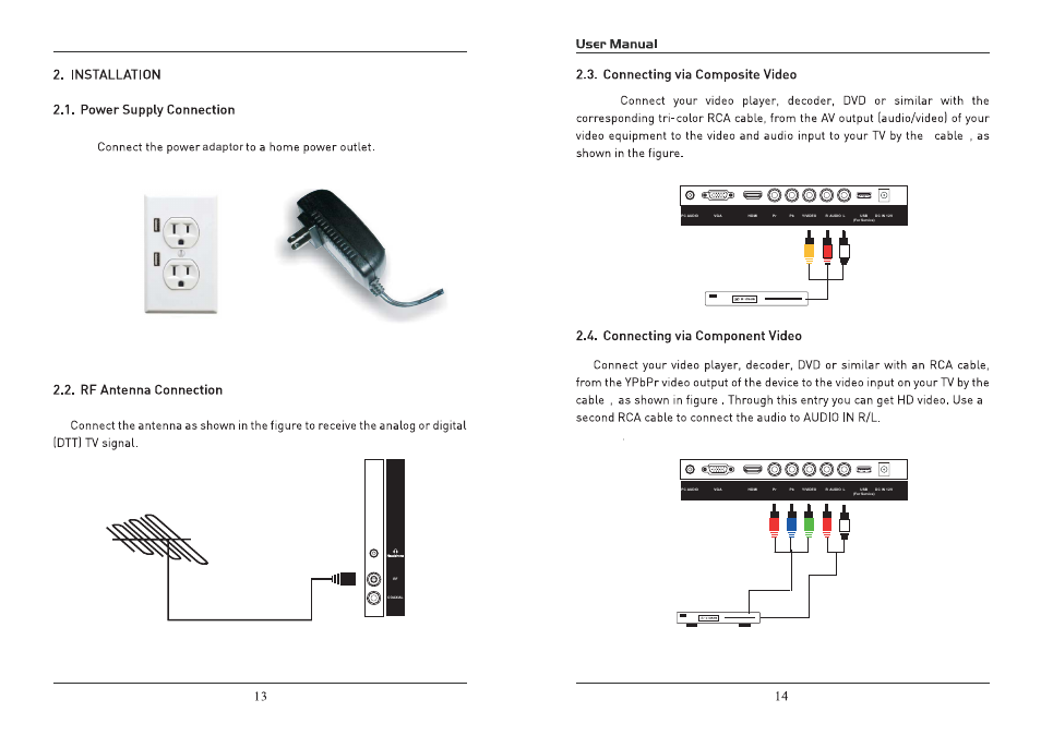 Adaptor | Curtis PLEDV2031A User Manual | Page 8 / 22