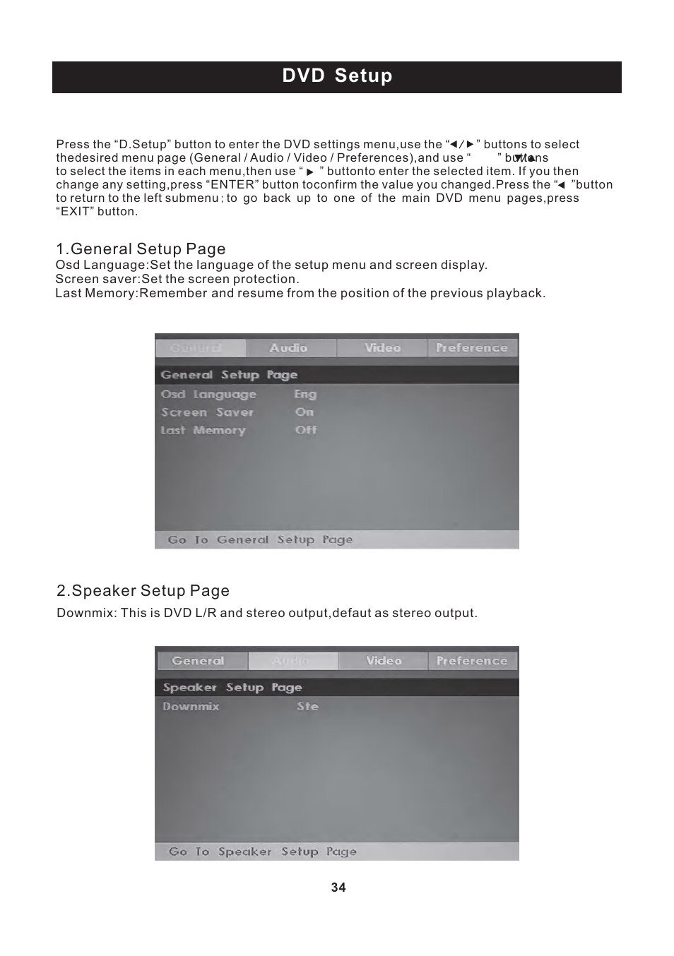 页 35, Dvd setup | Curtis PLEDV2213A-C User Manual | Page 35 / 38