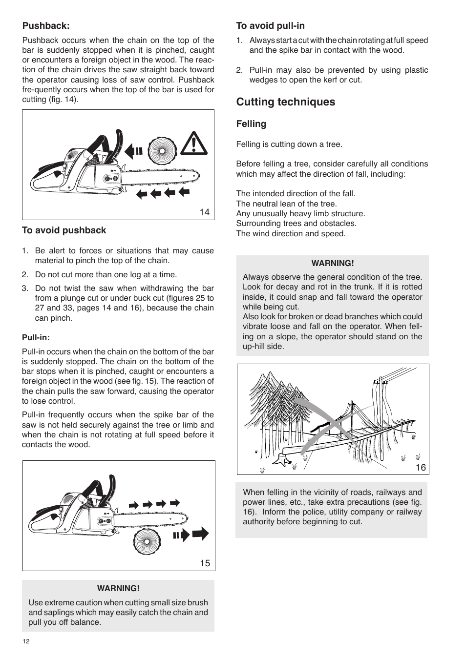 Cutting techniques | Dolmar PS-420 User Manual | Page 12 / 48