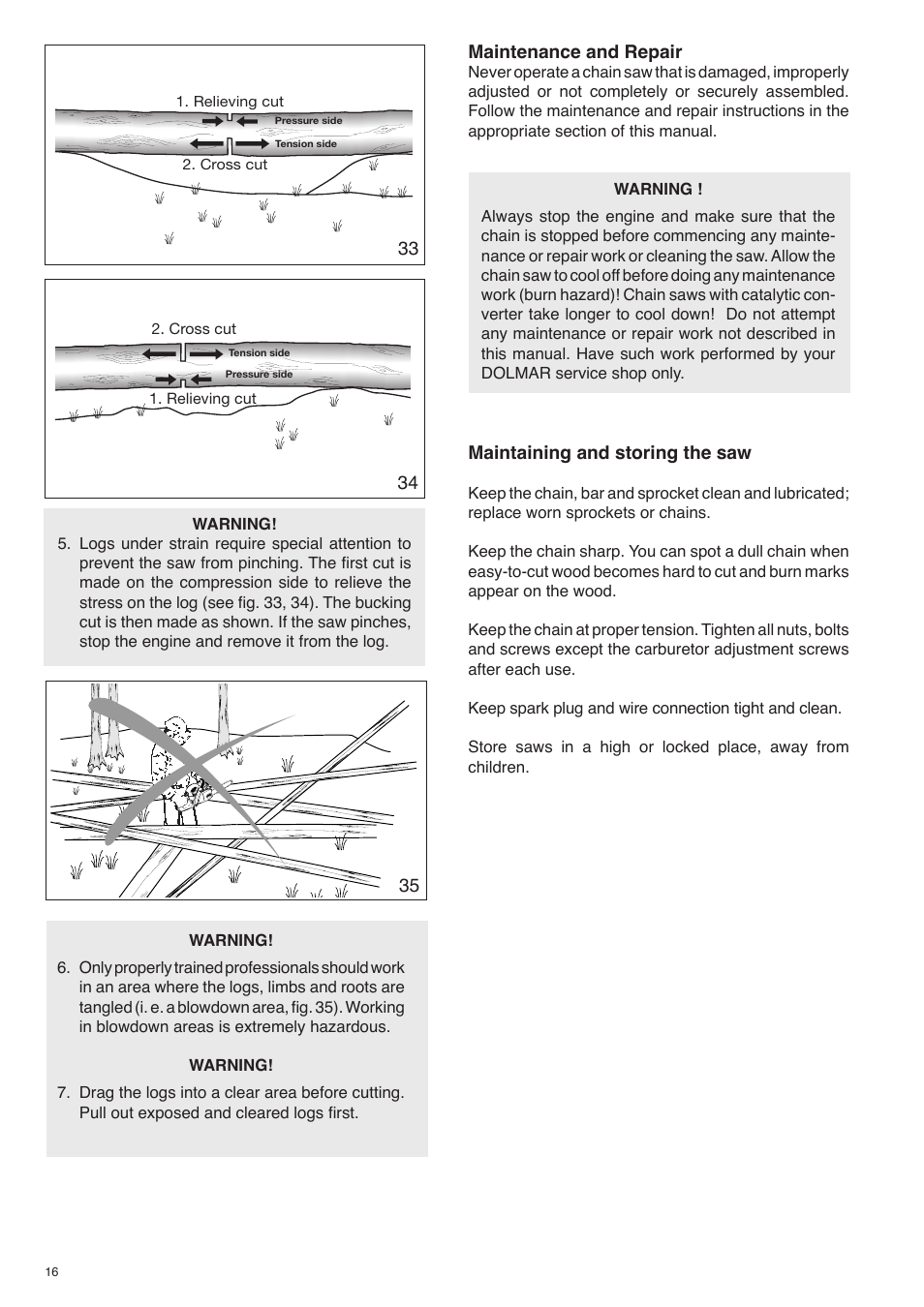 Dolmar PS-420 User Manual | Page 16 / 48