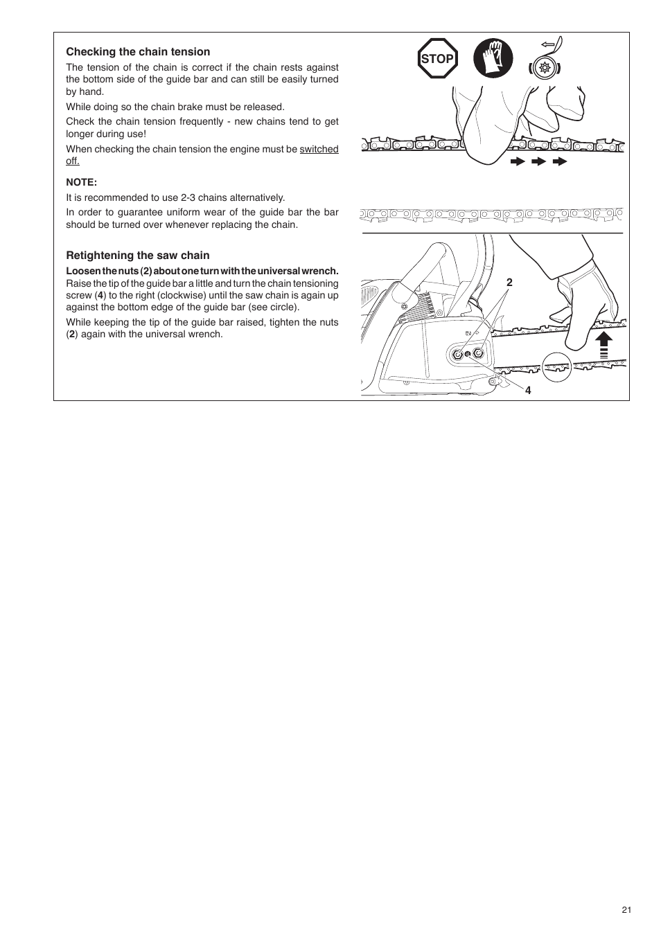 Dolmar PS-420 User Manual | Page 21 / 48