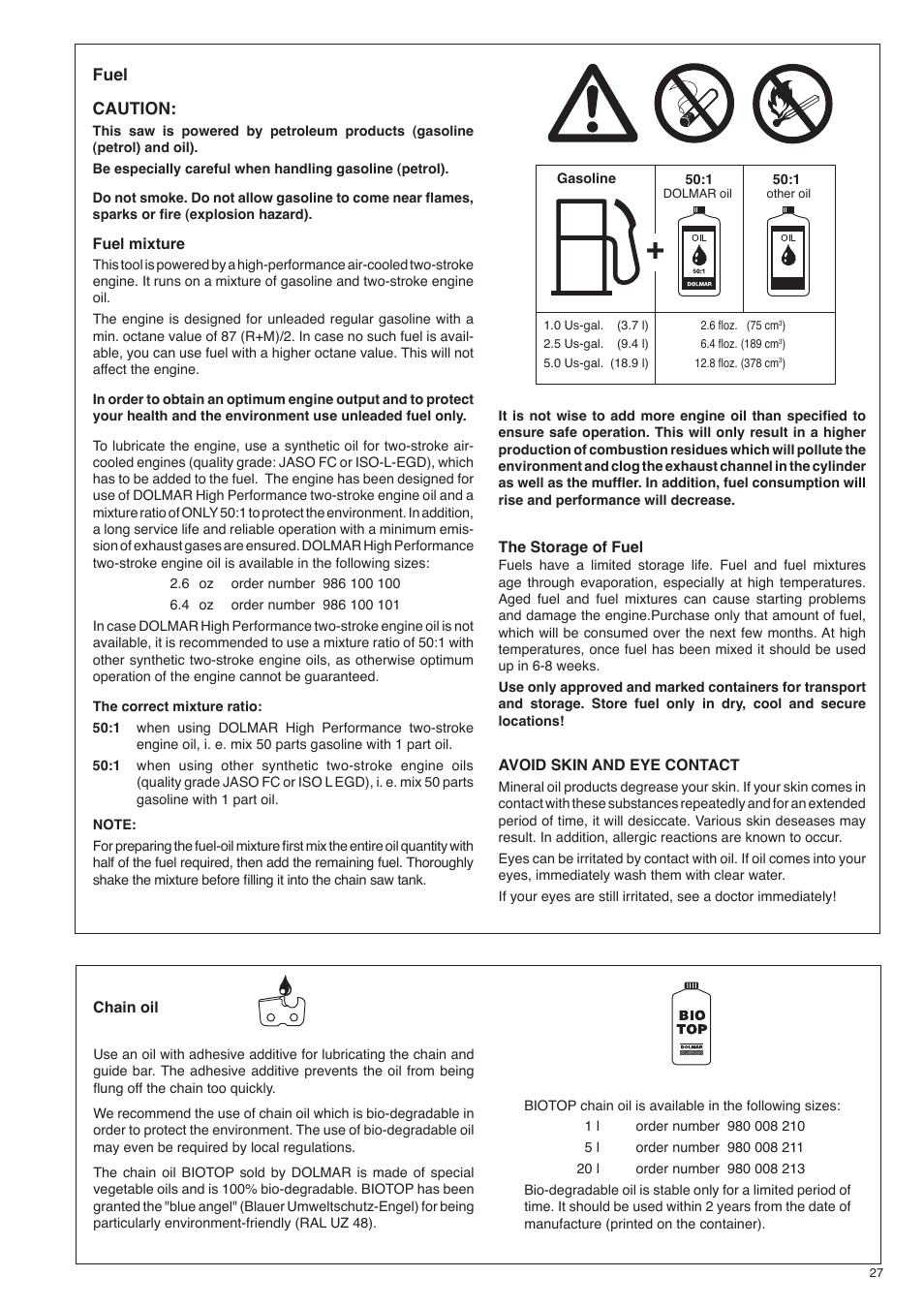 Dolmar PS-420 User Manual | Page 27 / 48