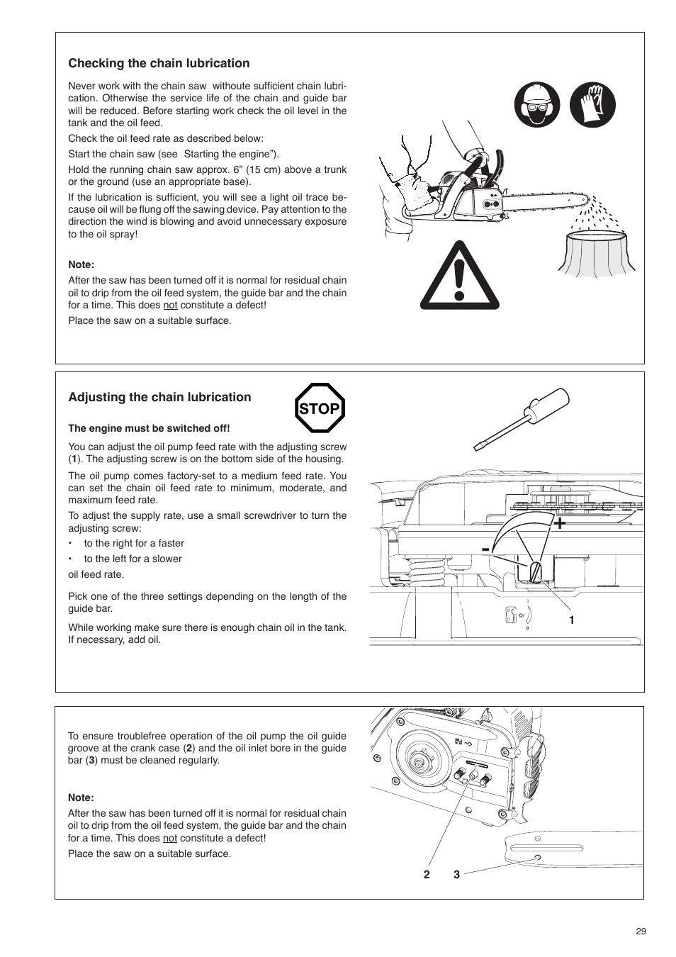 Stop | Dolmar PS-420 User Manual | Page 29 / 48