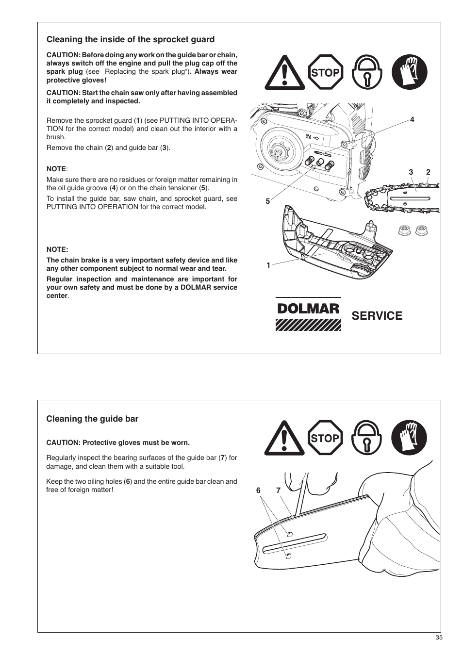 Service | Dolmar PS-420 User Manual | Page 35 / 48