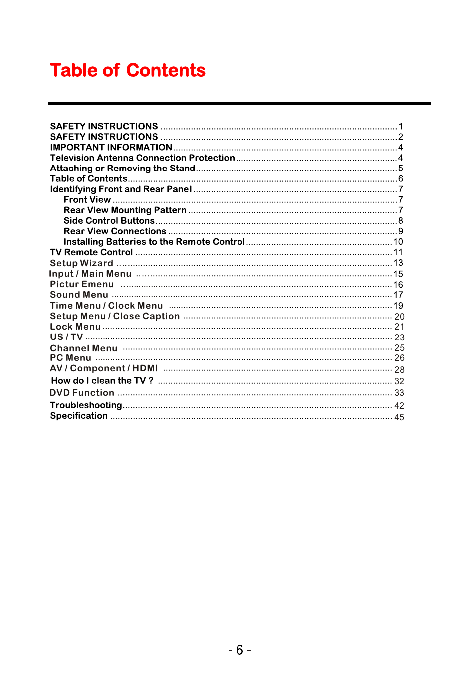 Curtis PLEDV2488A-B User Manual | Page 7 / 47