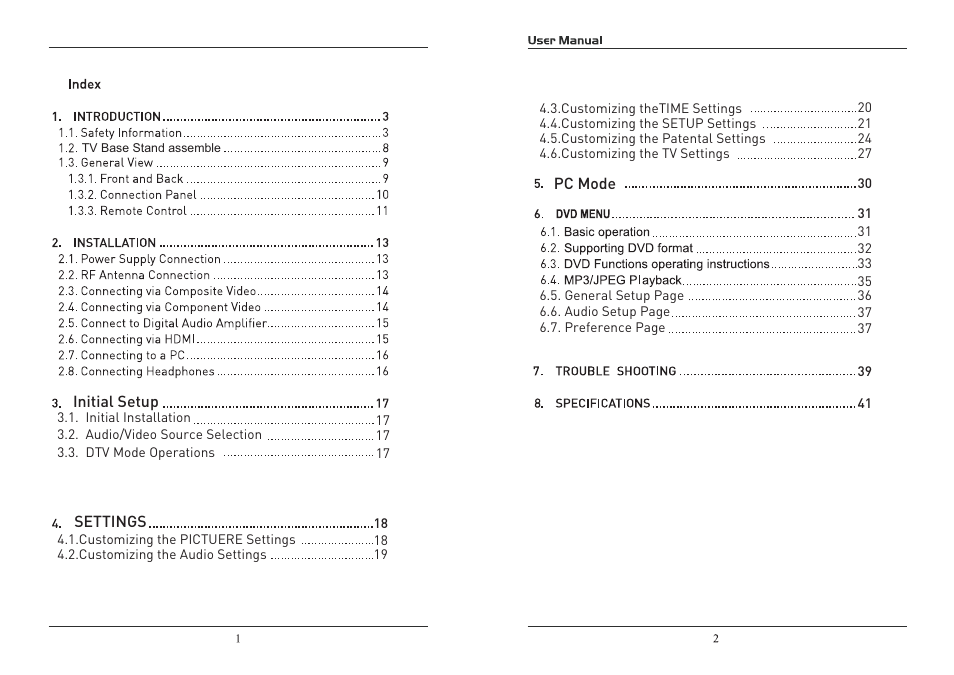 Curtis PLEDV2488A-D User Manual | Page 2 / 22