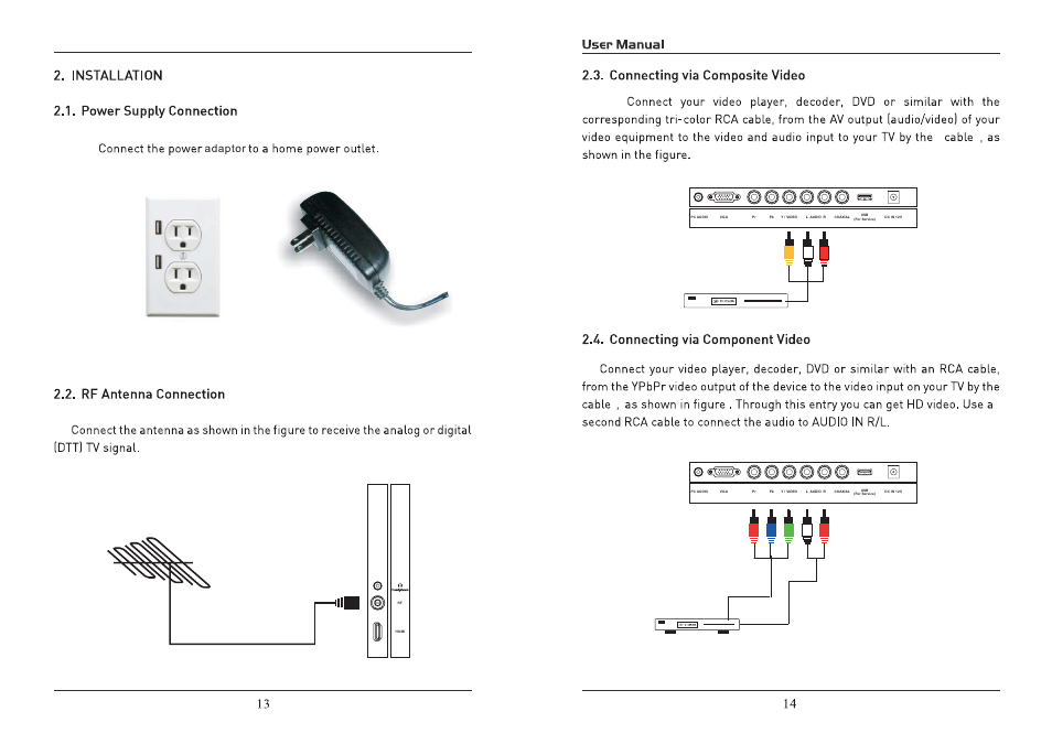 Adaptor | Curtis PLEDV2488A-D User Manual | Page 8 / 22