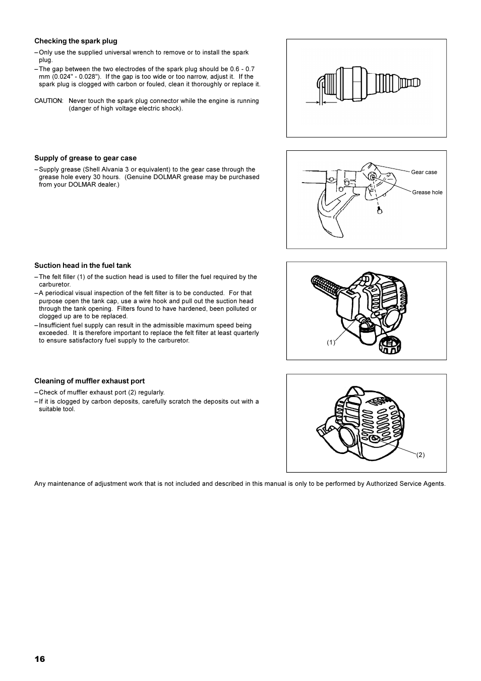 Dolmar String Trimmer Taille-Bordures Cortabordes MS-22C User Manual | Page 16 / 54