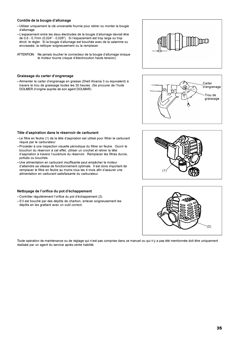 Dolmar String Trimmer Taille-Bordures Cortabordes MS-22C User Manual | Page 35 / 54