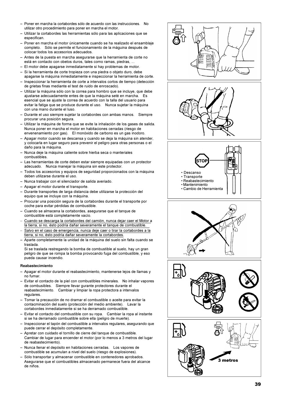 Dolmar String Trimmer Taille-Bordures Cortabordes MS-22C User Manual | Page 39 / 54