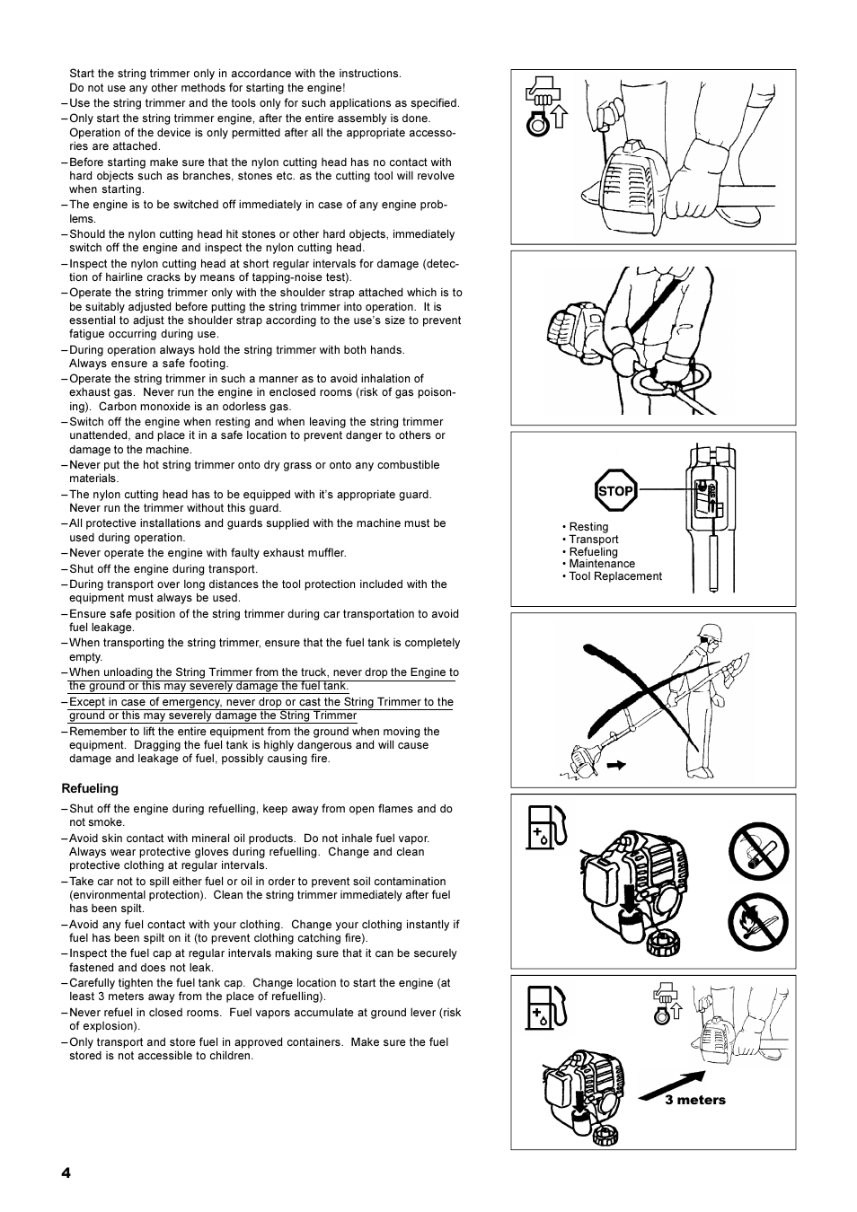 Dolmar String Trimmer Taille-Bordures Cortabordes MS-22C User Manual | Page 4 / 54