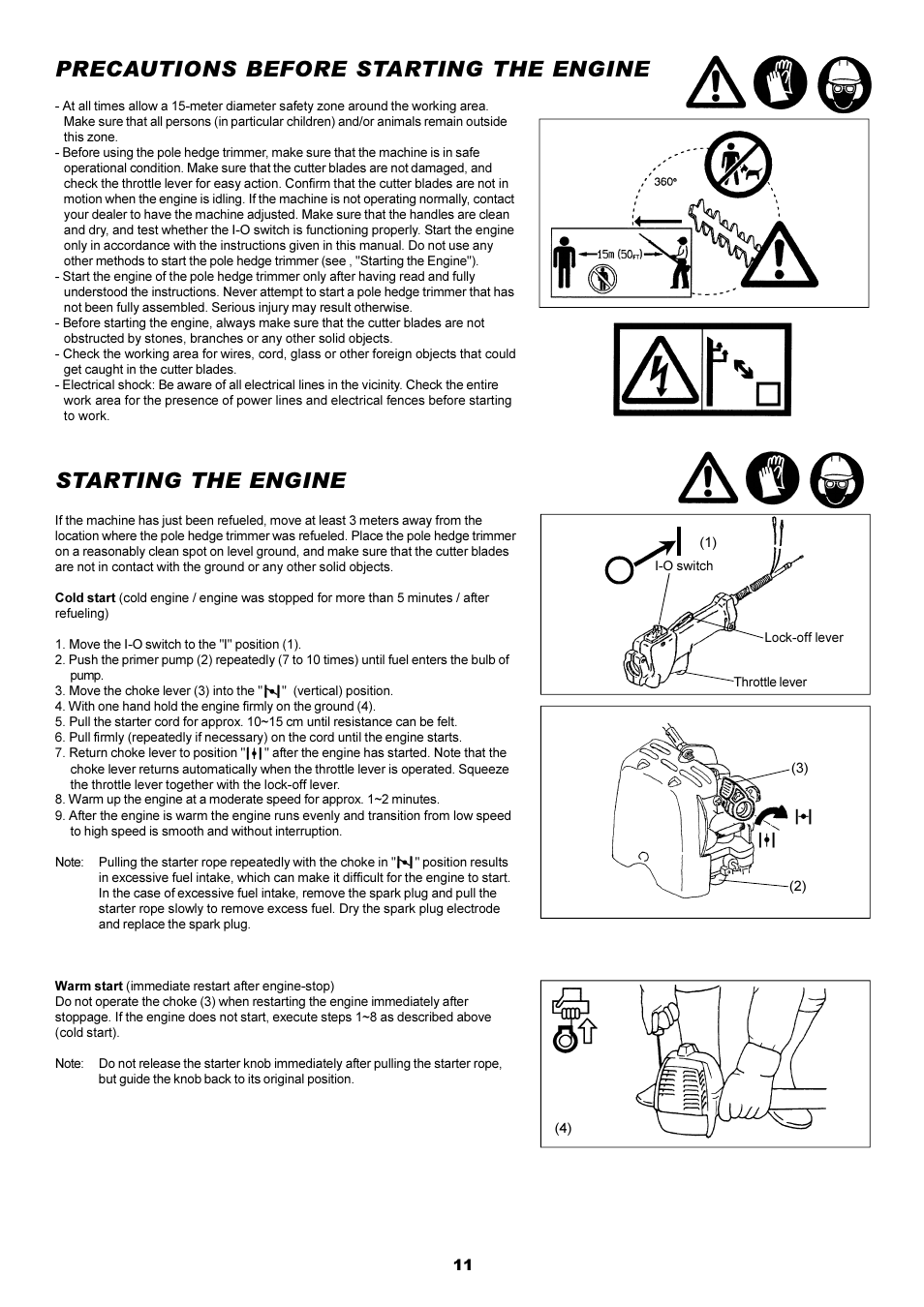 Dolmar POLE HEDGE MH-2556 User Manual | Page 11 / 54