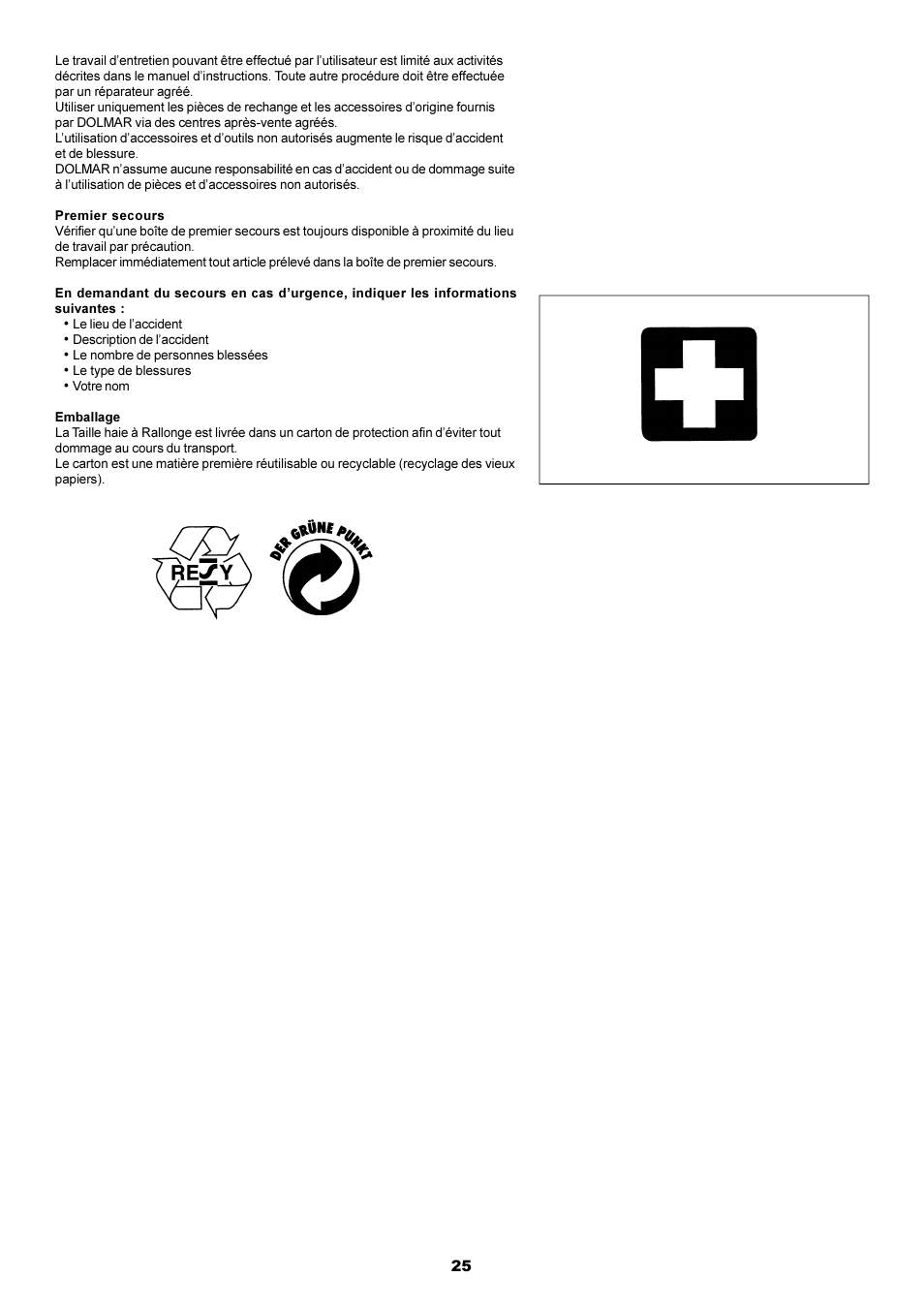Dolmar POLE HEDGE MH-2556 User Manual | Page 25 / 54