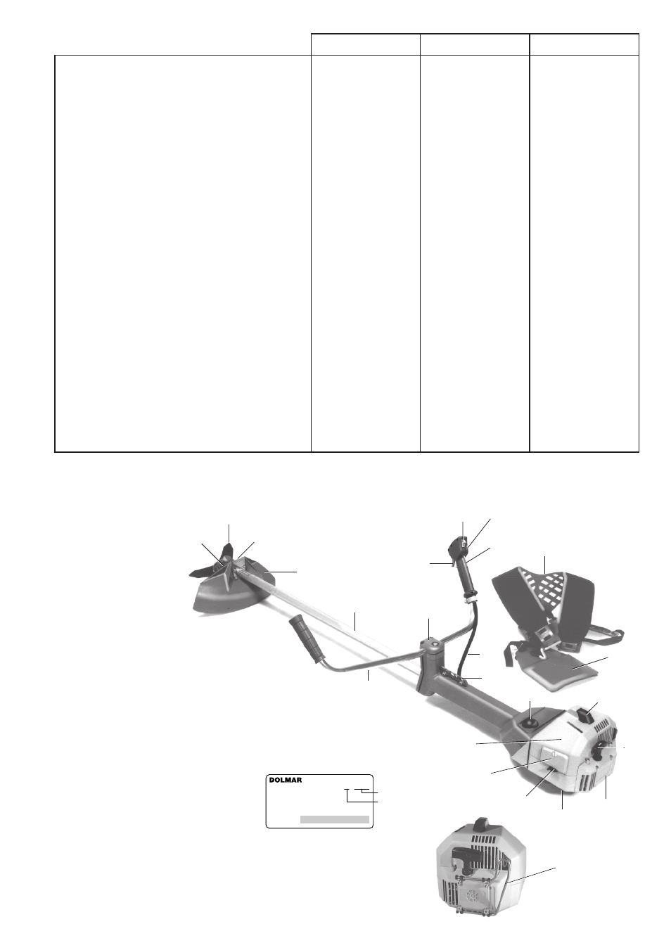 Datos técnicos | Dolmar MS-3310 User Manual | Page 57 / 74