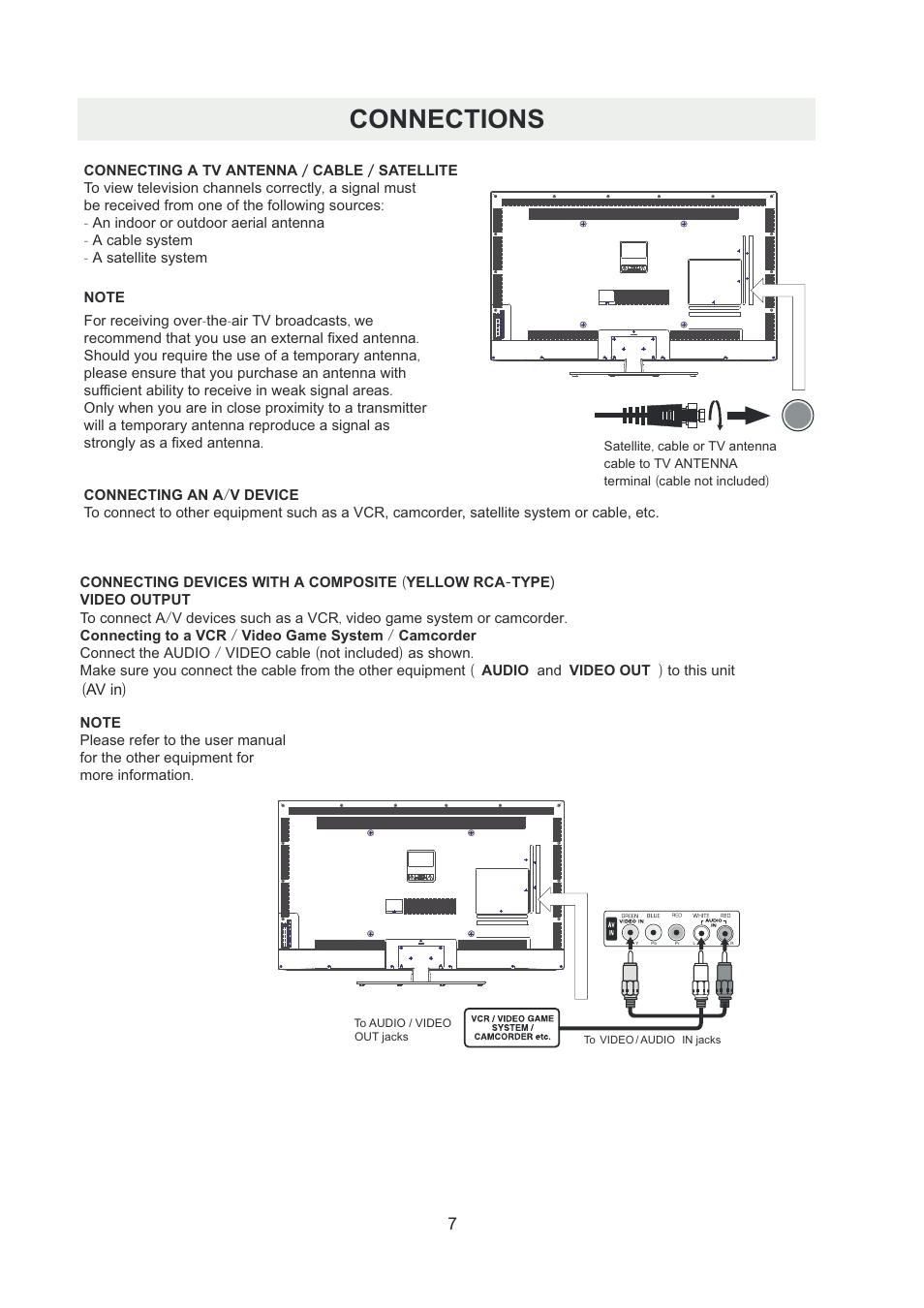 页 10, Connections | Curtis RLDED5078A-B User Manual | Page 10 / 33