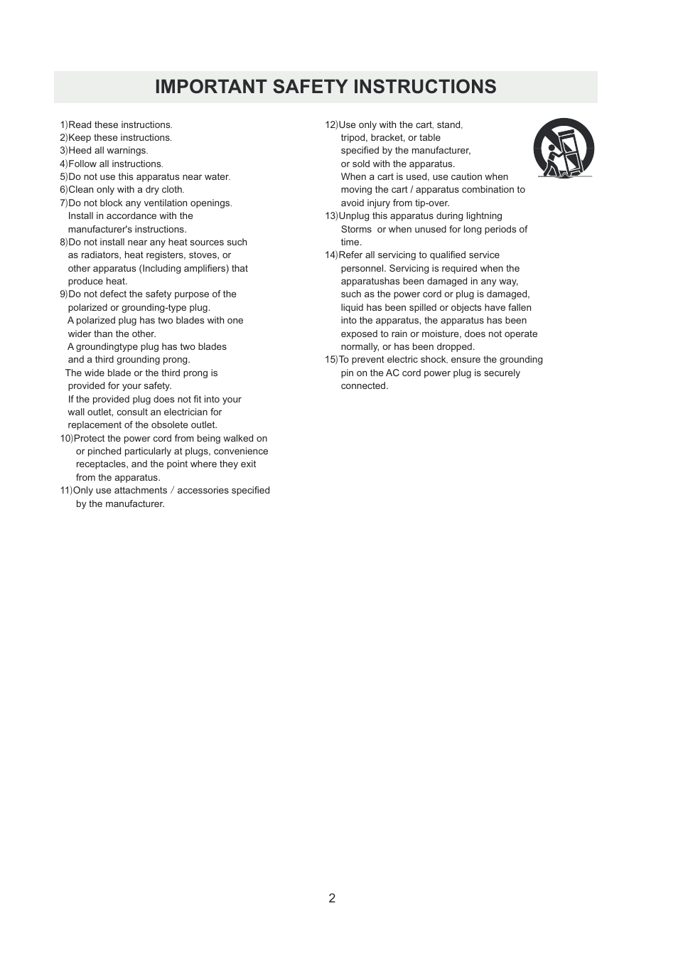 Important safety instructions | Curtis RLDED5078A-B User Manual | Page 5 / 33