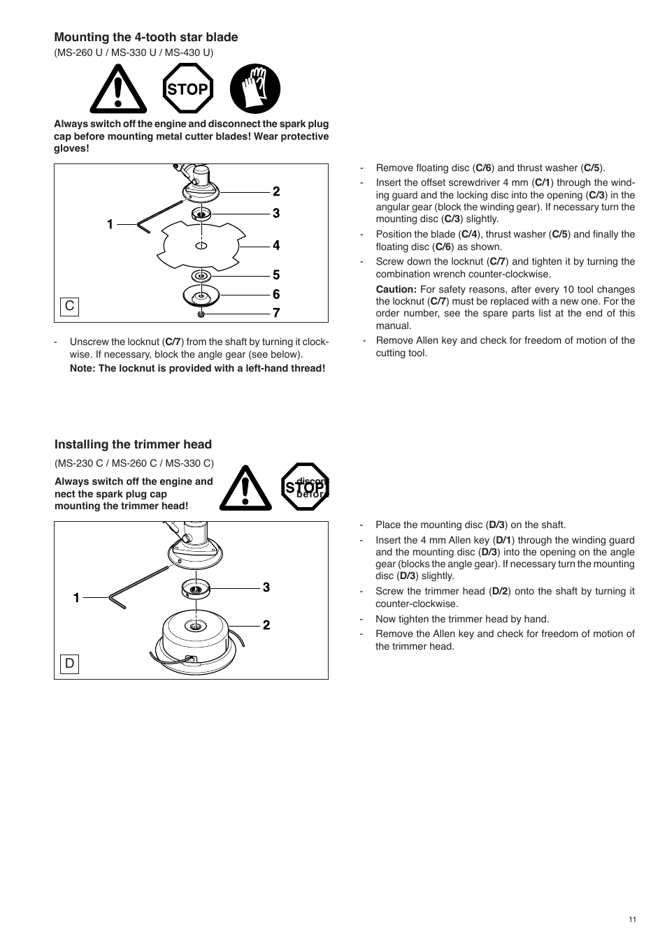 Dolmar MS-260 U User Manual | Page 11 / 24