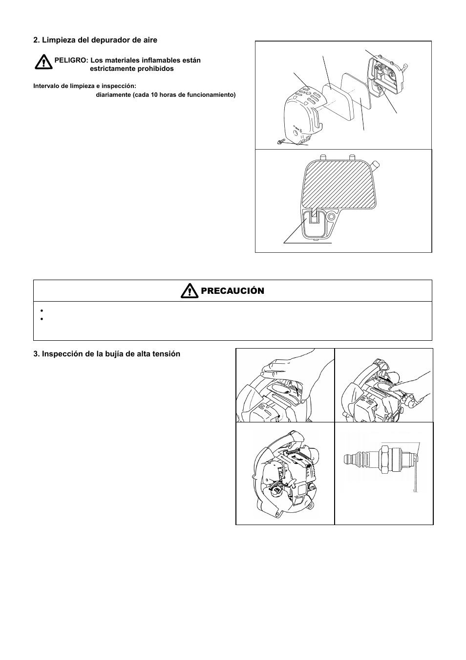 Precaución | Dolmar PB-251.4 User Manual | Page 51 / 64