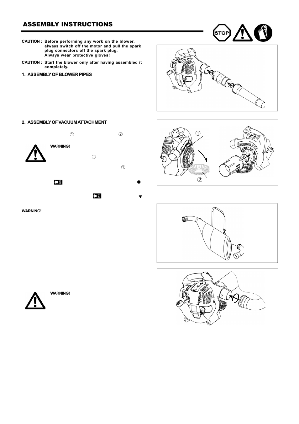 Assembly instructions | Dolmar PB-251.4 User Manual | Page 8 / 64