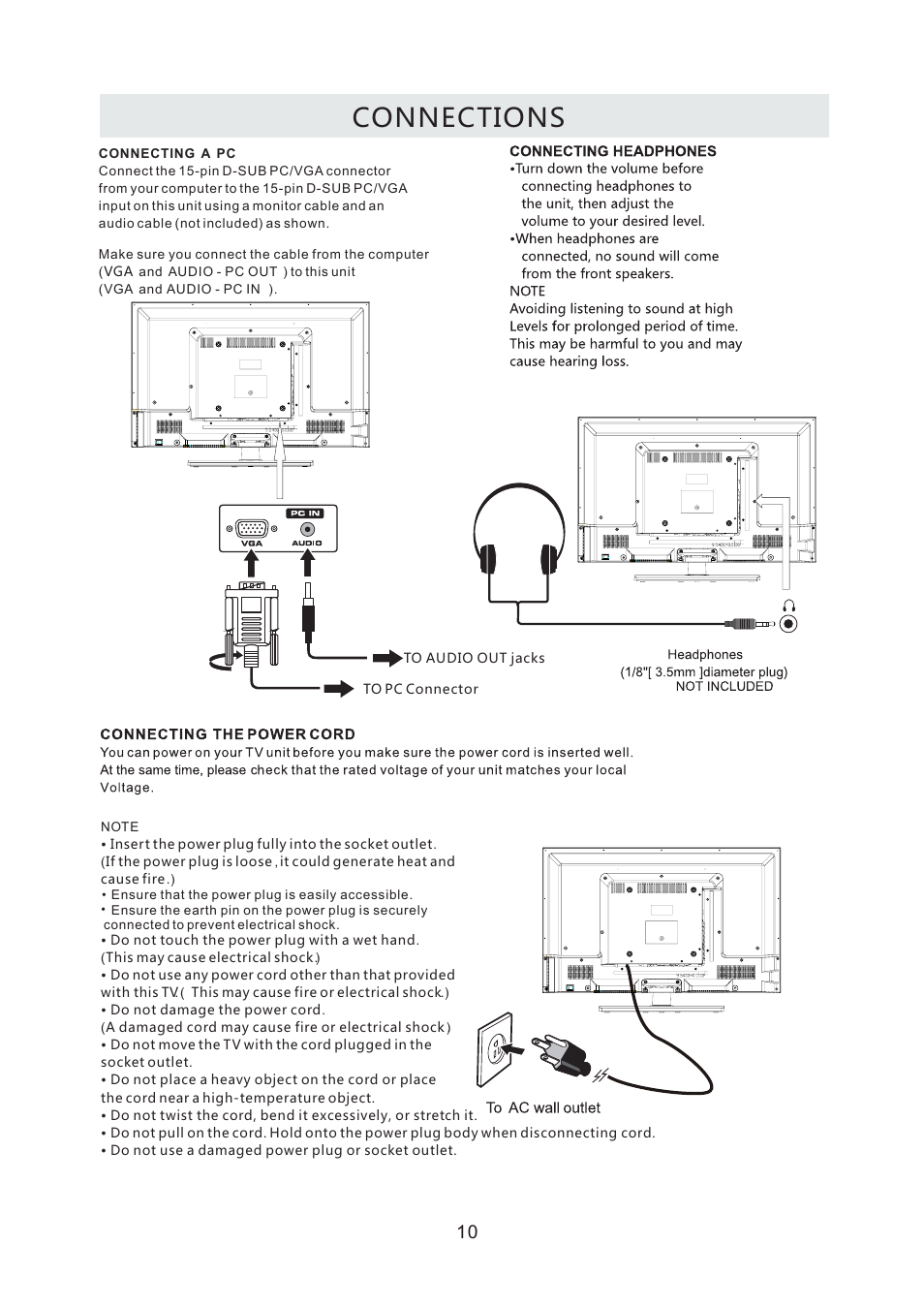 页面 13, Connections | Curtis RLDEDV3255-A User Manual | Page 13 / 45