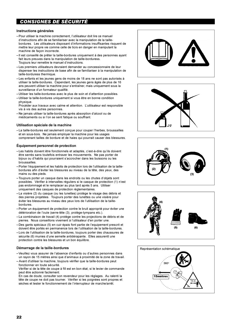 Consignes de sécurité | Dolmar MS-22C User Manual | Page 22 / 53