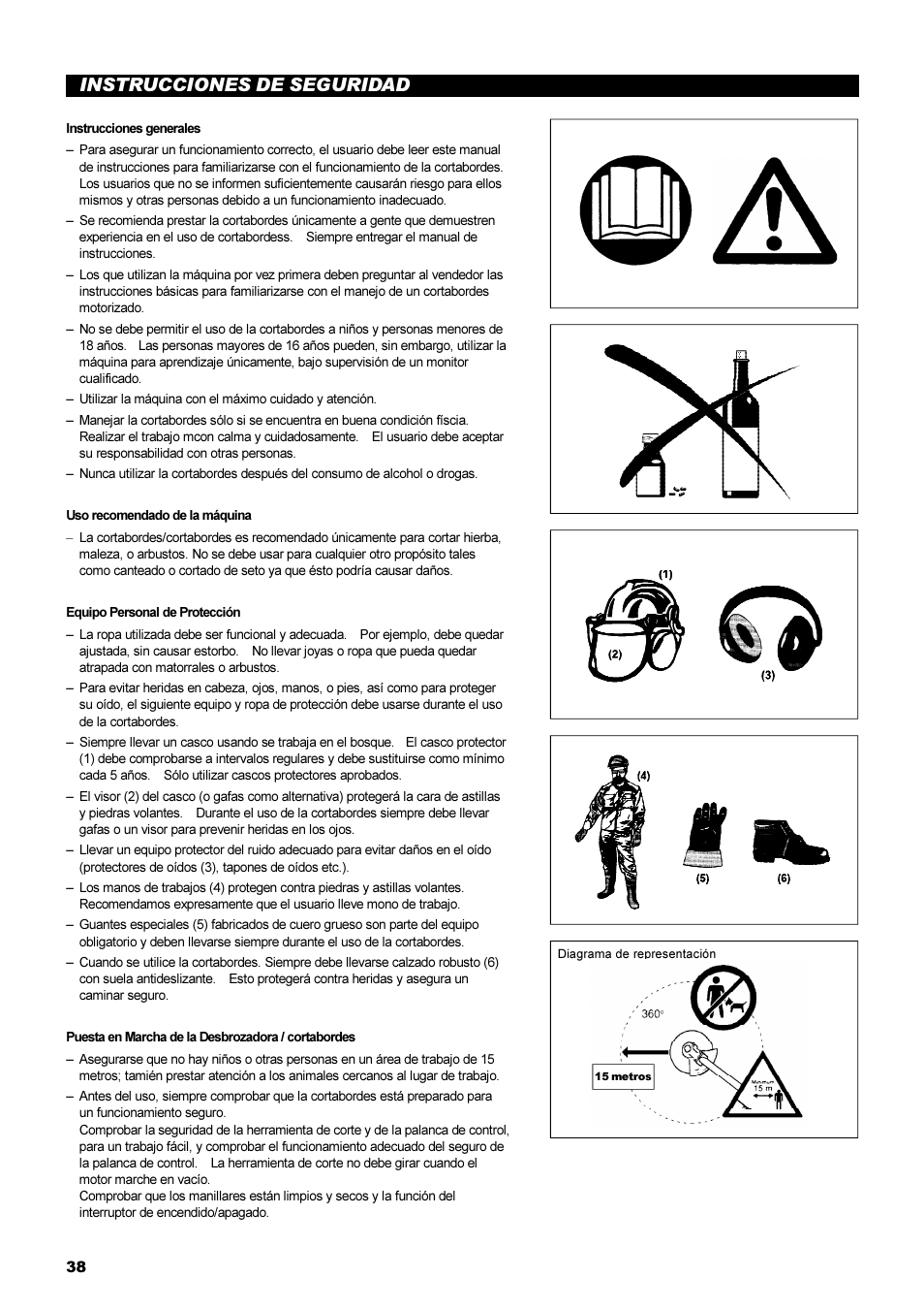 Instrucciones de seguridad | Dolmar MS-22C User Manual | Page 38 / 53
