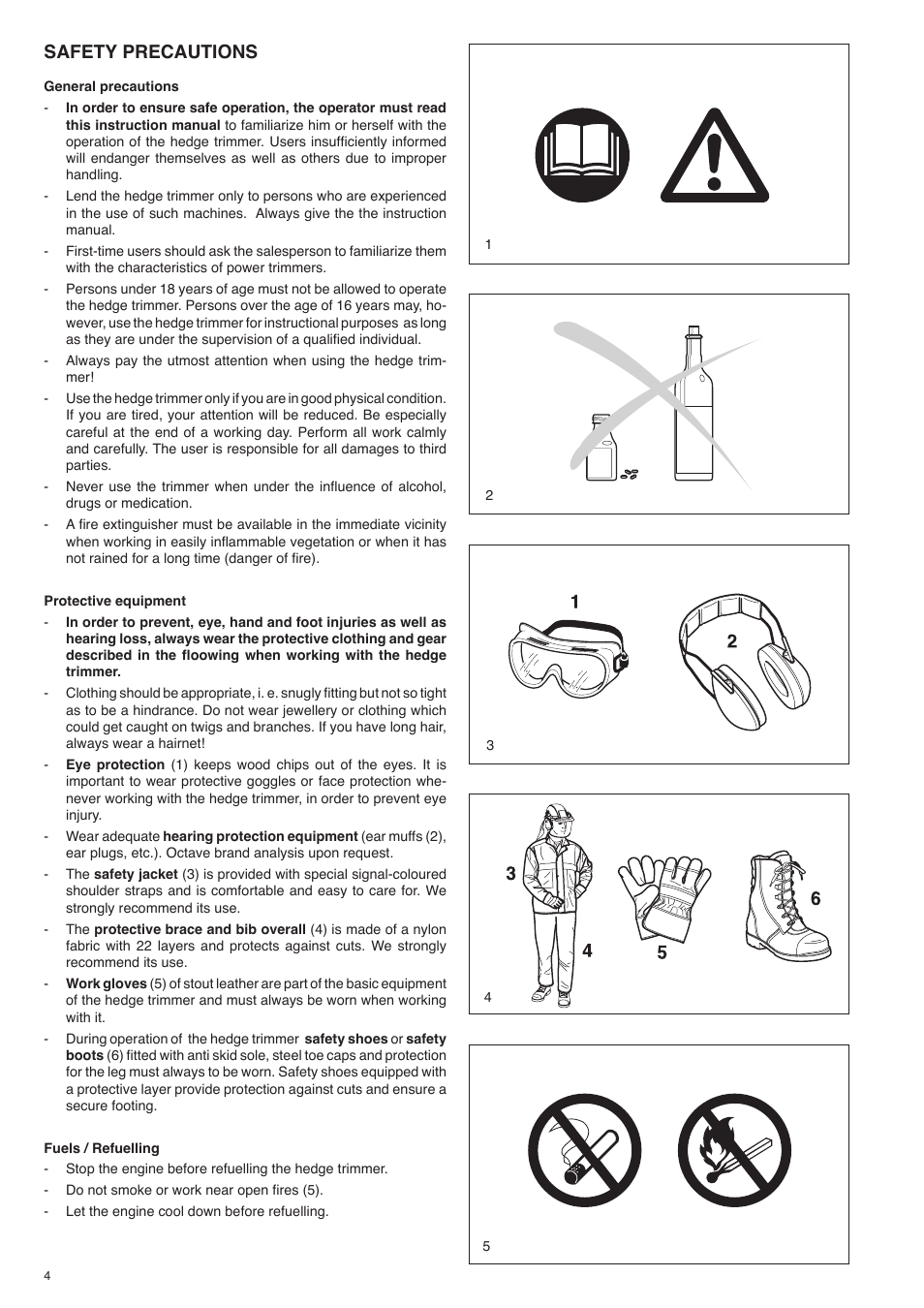 Safety precautions | Dolmar HT-2556 D User Manual | Page 4 / 20