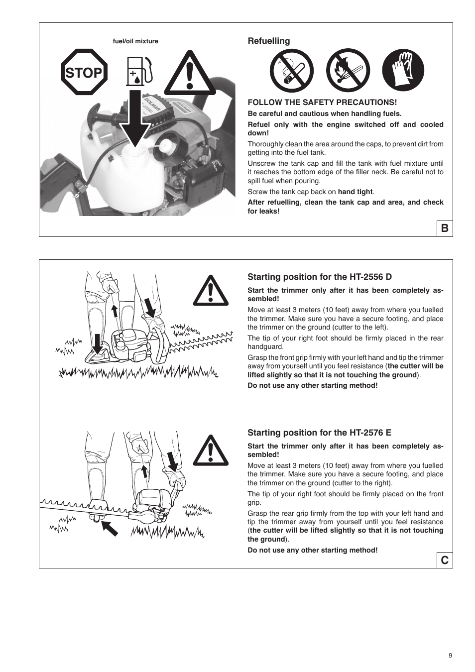 Dolmar HT-2556 D User Manual | Page 9 / 20
