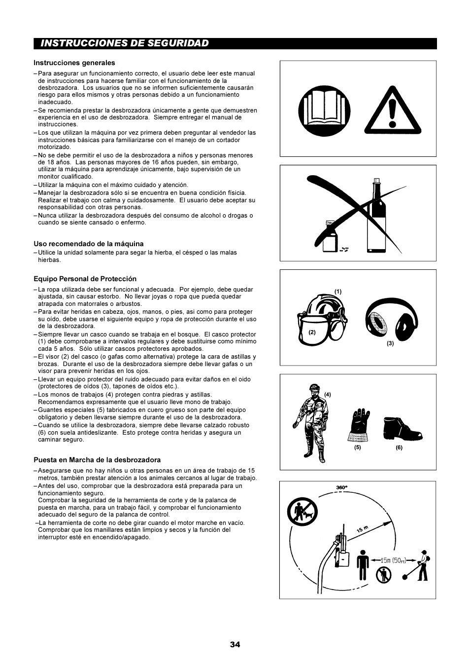 Instrucciones de seguridad | Dolmar EDGING TRIMMER PE-251 User Manual | Page 34 / 48