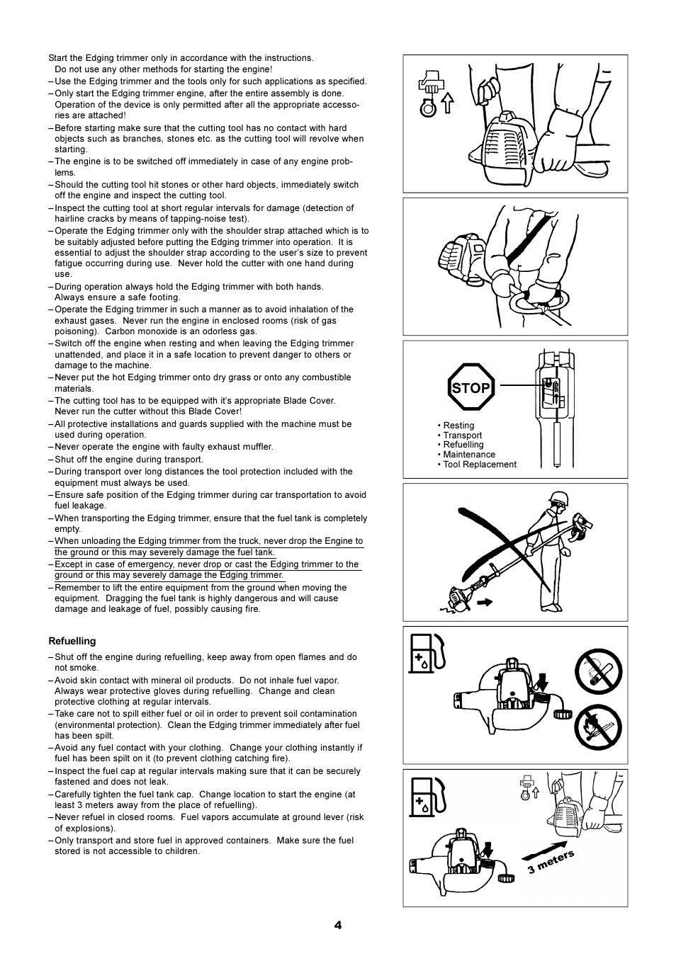 Dolmar EDGING TRIMMER PE-251 User Manual | Page 4 / 48